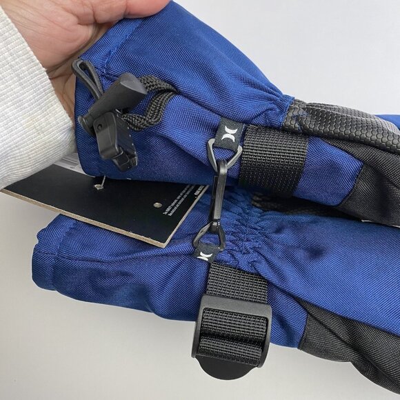 HURLEY S/M SNOW GLOVE Blue Water Resistant Adjustable Breathable Grip Unisex New - Picture 4 of 12